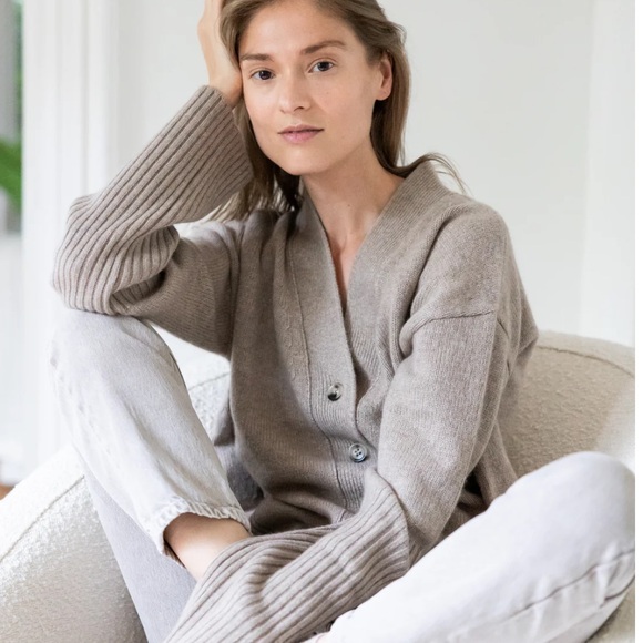 Palmer & Purchase Claire Cashmere Cardigan Sweater L - Picture 3 of 11